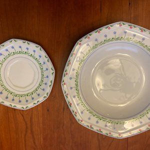 MIKASA YOUNGER THAN SPRINGTIME STUDIO NOVA L9405 BALI HAI Soup bowl & Saucer.